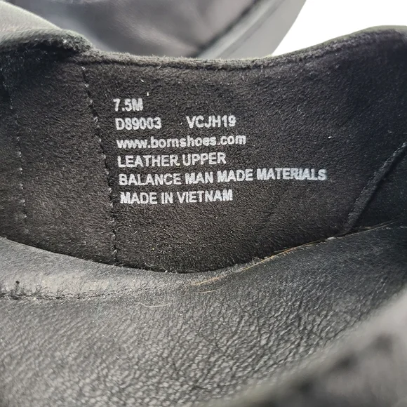 Born Black Leather Mary Jane Cross Strap Wedges Women's Size 7.5 - Picture 11 of 14